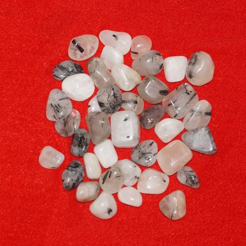 Tourmalated Quartz Tumbled Stones